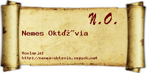 Nemes Oktávia névjegykártya